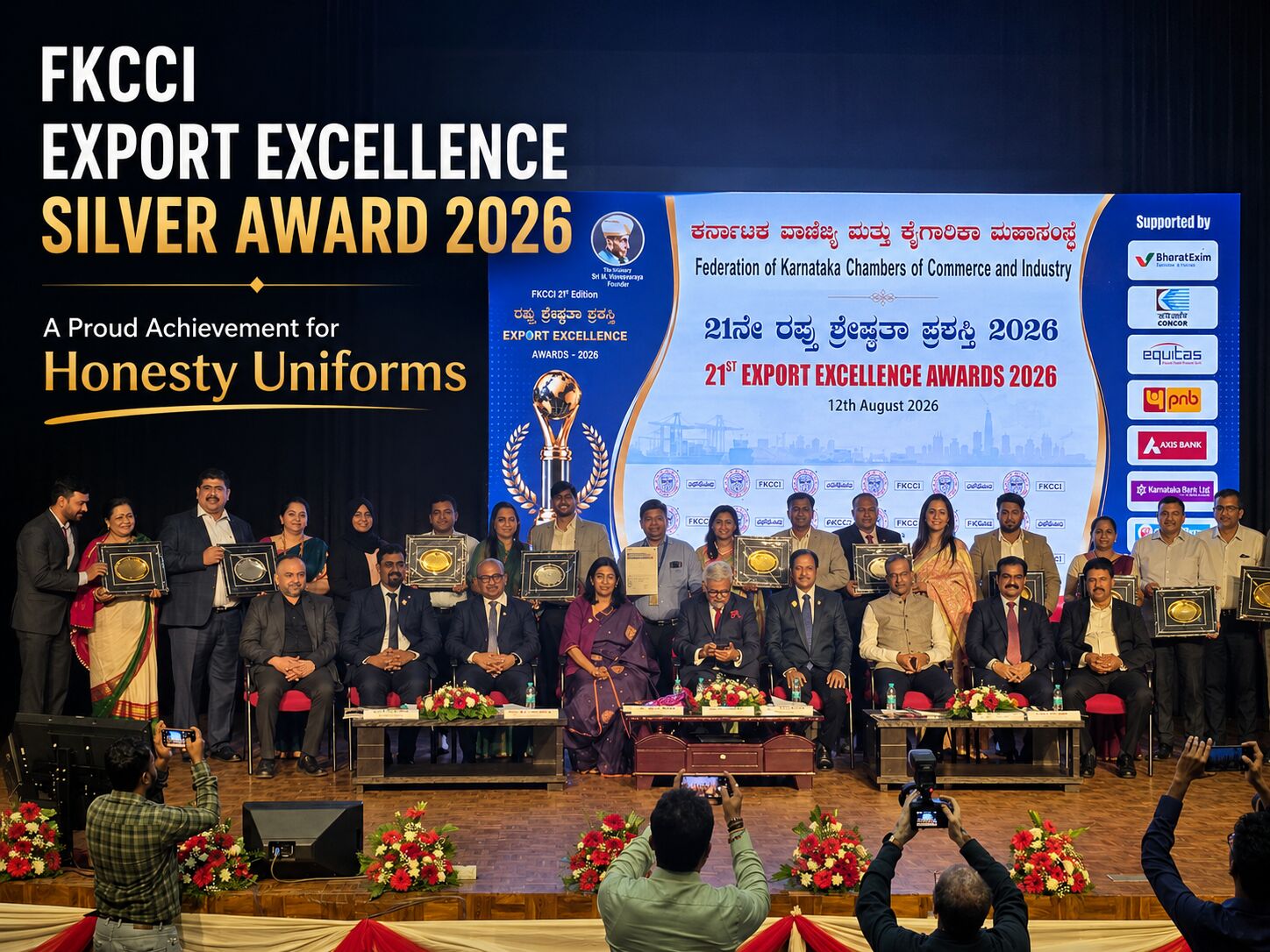 Best Uniform Manufacturer in Hubli, Wins Karnataka FKCCI Export Excellence Silver Award – Honesty Uniforms